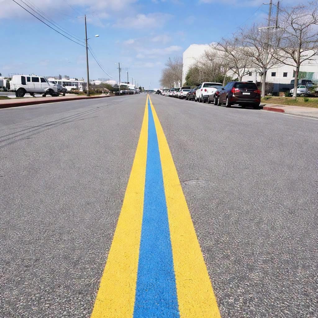 If You’ve Noticed a Blue Line Painted on the Street, Here’s What It Means