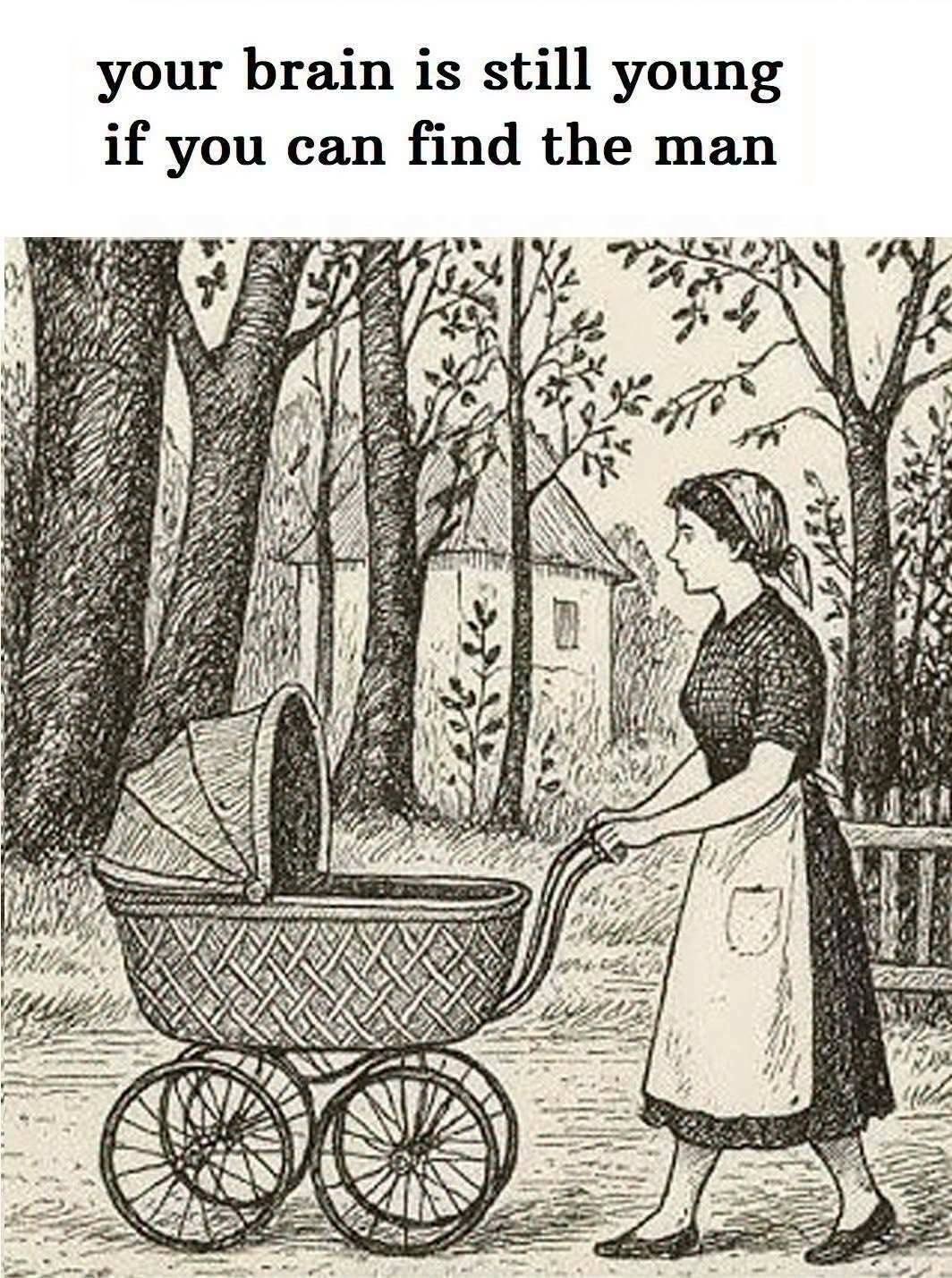 Only Young Eyes Can See the Man in This Picture!